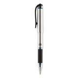 207 Impact Gel Pen, Stick, Bold 1 mm, Blue Ink, Silver/Black/Blue Barrel, Dozen (UBC65801) 1 Dozen