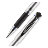 207 Impact Gel Pen, Stick, Bold 1 mm, Blue Ink, Silver/Black/Blue Barrel, Dozen (UBC65801) 1 Dozen