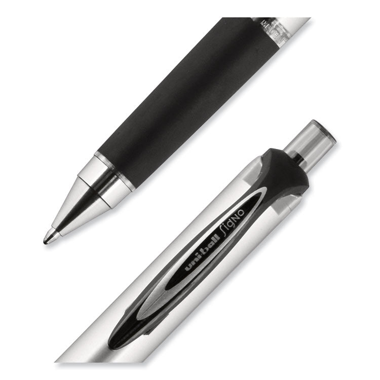 uniball® 207 Impact Gel Pen, Retractable, Bold 1 mm, Black Ink, Black Barrel (UBC65870)