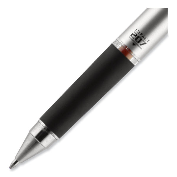 uniball® 207 Impact Gel Pen, Retractable, Bold 1 mm, Red Ink, Black/Red Barrel (UBC65872) Each