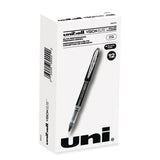 uniball® VISION ELITE Hybrid Gel Pen, Stick, Extra-Fine 0.5 mm, Black Ink, Black/Clear Barrel (UBC69000) Each