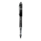 uniball® VISION ELITE Hybrid Gel Pen, Stick, Extra-Fine 0.5 mm, Black Ink, Black/Clear Barrel (UBC69000) Each