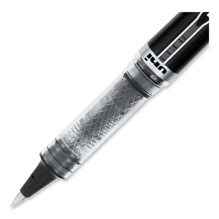 uniball® VISION ELITE Hybrid Gel Pen, Stick, Extra-Fine 0.5 mm, Black Ink, Black/Clear Barrel (UBC69000) Each