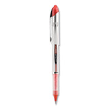 uniball® VISION ELITE Hybrid Gel Pen, Stick, Bold 0.8 mm, Red Ink, White/Red/Clear Barrel (UBC69023) Each