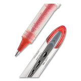 uniball® VISION ELITE Hybrid Gel Pen, Stick, Bold 0.8 mm, Red Ink, White/Red/Clear Barrel (UBC69023) Each