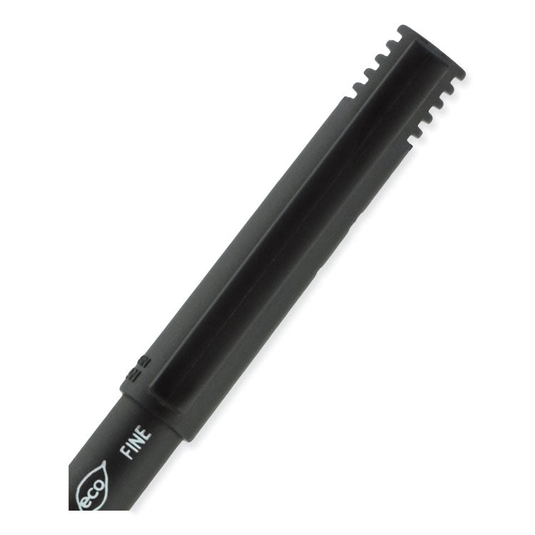 uniball® ONYX Roller Ball Pen, Stick, Fine 0.7 mm, Black Ink, Black Barrel, 72/Pack (UBC2013567) Pack of 72