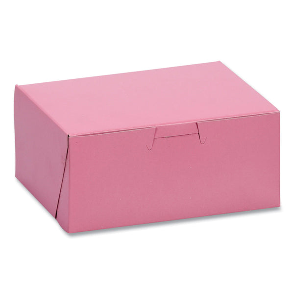 Pink One-Piece Non-Window Bakery Box, 6 x 4.5 x 2.75, Pink, Paper, 250/Carton (SCH0803) Case of 250