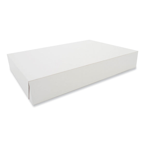 Clay-Coated Donut Boxes, 16 x 11.5 x 2.5, White, Paper, 100/Carton (SCH1024) Case of 100