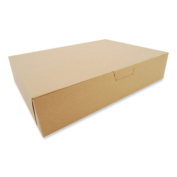 Kraft One-Piece Non-Window Bakery Boxes, 19 x 14 x 4, Brown, Paper, 50/Carton (SCH1029K) Case of 50