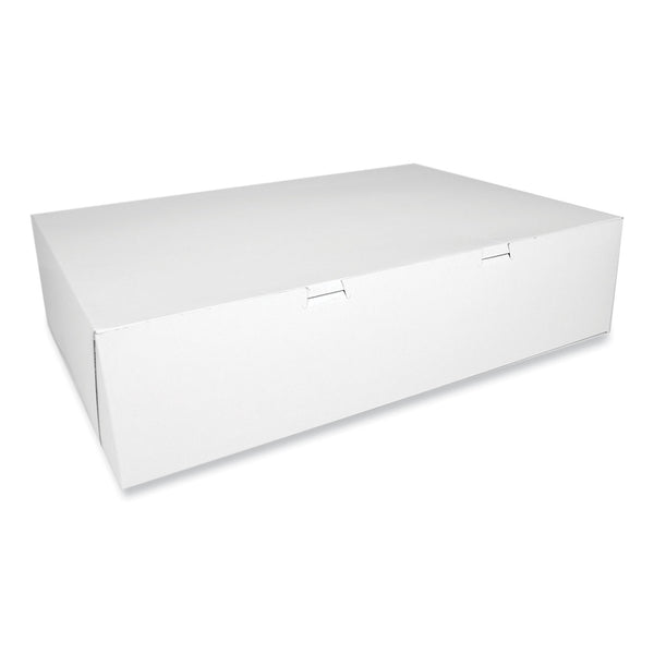 White One-Piece Non-Window Bakery Boxes, 20.5 x 14.5 x 5, White, Paper, 50/Carton (SCH1085) Case of 50