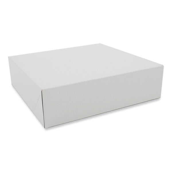 Clay-Coated Donut Boxes, 9 x 9 x 2.5, White, Paper, 150/Carton (SCH1204) Case of 150