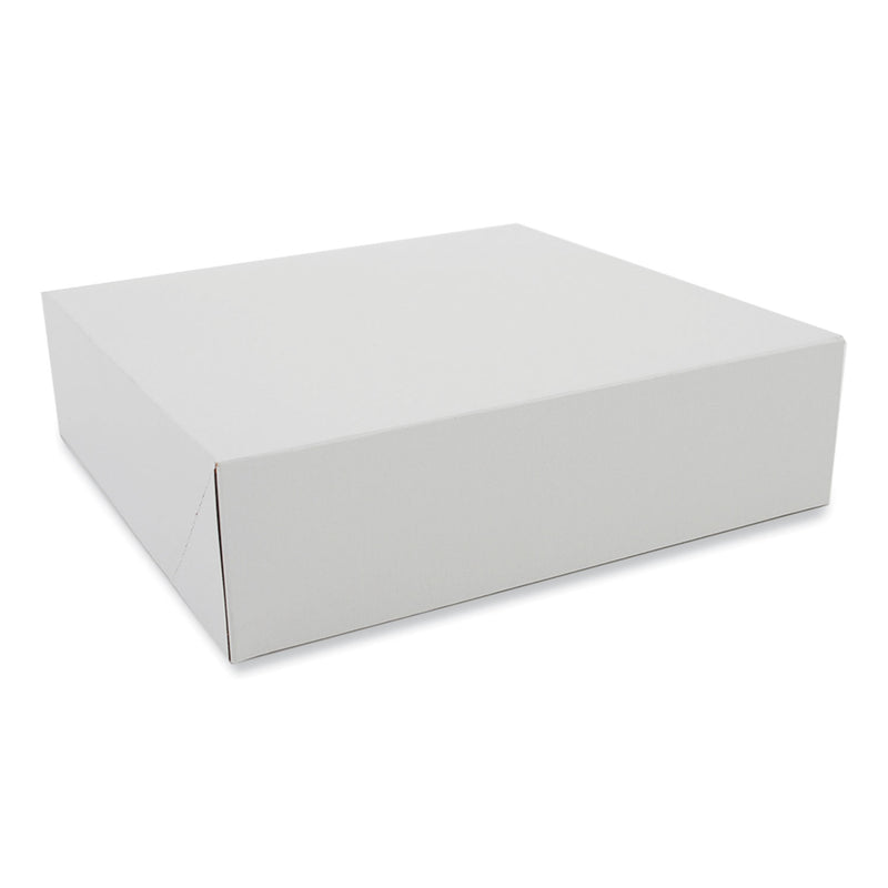 Clay-Coated Donut Boxes, 9 x 9 x 2.5, White, Paper, 150/Carton (SCH1204) Case of 150