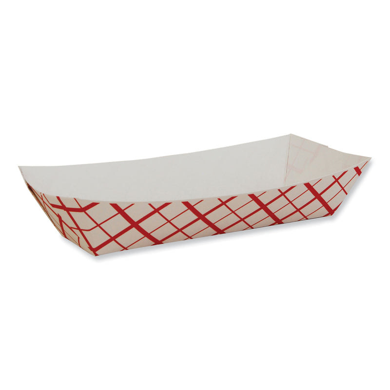 Hot Dog Tray, 7 x 2.75 x 1.5, Red/White, Paper, 1,000/Carton (SCH07091) Case of 1000