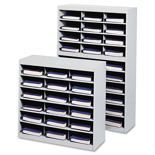 Safco Steel Project Center Organizer, 18 Pockets, 37 1/2 x 15 3/4 x 36 1/2 (SAF9264GR) Each