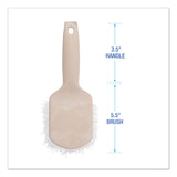 Boardwalk® Utility Brush, Cream Nylon Bristles, 5.5" Brush, 3.5" Tan Plastic Handle (BWK4408)