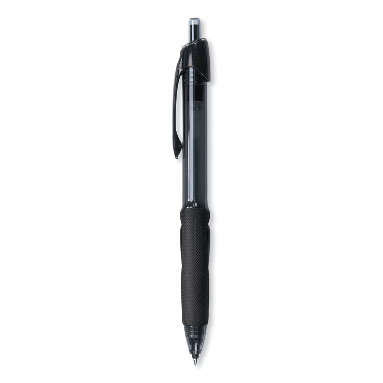 uniball® Power Tank RT Ballpoint Pen, Retractable, Bold 1 mm, Black Ink, Smoke/Black Barrel, Dozen (UBC42070) 1 Dozen