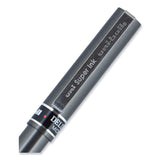 uniball® Deluxe Roller Ball Pen, Stick, Extra-Fine 0.5 mm, Black Ink, Metallic Gray/Black Barrel, Dozen (UBC60025) 1 Dozen