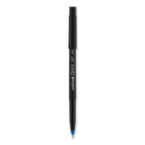 uniball® ONYX Roller Ball Pen, Stick, Extra-Fine 0.5 mm, Blue Ink, Black/Blue Barrel, Dozen (UBC60041) 1 Dozen