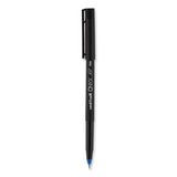 uniball® ONYX Roller Ball Pen, Stick, Extra-Fine 0.5 mm, Blue Ink, Black/Blue Barrel, Dozen (UBC60041) 1 Dozen