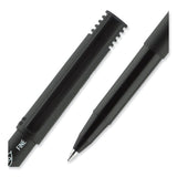 uniball® ONYX Roller Ball Pen, Stick, Fine 0.7 mm, Black Ink, Black Barrel, Dozen (UBC60143) 1 Dozen