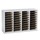 Safco® Wood/Laminate Literature Sorter, 36 Compartments, 39.25 x 11.75 x 24, Gray (SAF9424GR)