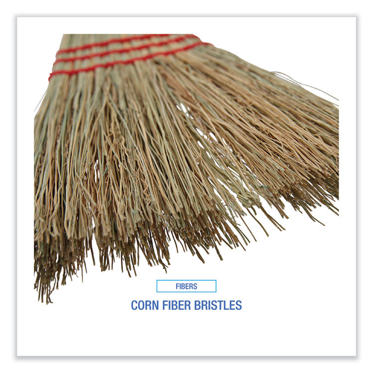 Boardwalk® Corn Fiber Lobby/Toy Broom, Corn Fiber Bristles, 39" Overall Length, Red (BWK951TEA)