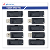 Verbatim® Store 'n' Go USB Flash Drive Business Bulk, 32 GB, Black, 10/Pack (VER70893)