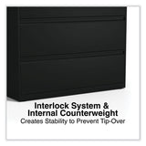 Alera® Lateral File, 2 Legal/Letter-Size File Drawers, Black, 36" x 18.63" x 28" (ALEHLF3629BL)