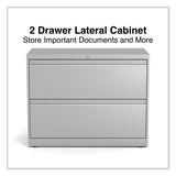Alera Lateral File, 2 Legal/Letter-Size File Drawers, Light Gray, 36" x 18" x 28" (ALEHLF3629LG) Each