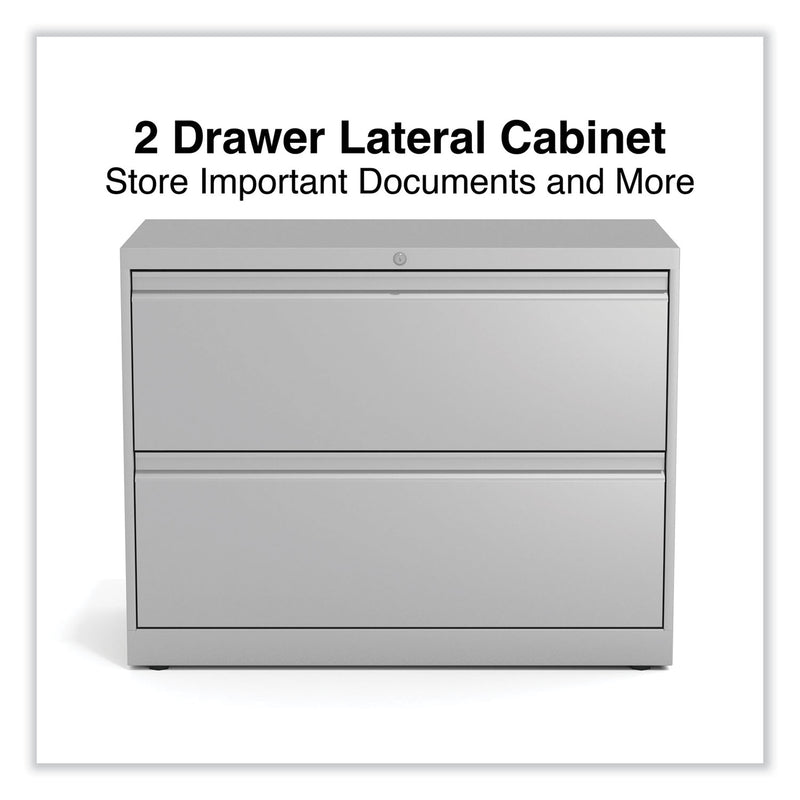 Alera Lateral File, 2 Legal/Letter-Size File Drawers, Light Gray, 36" x 18" x 28" (ALEHLF3629LG) Each