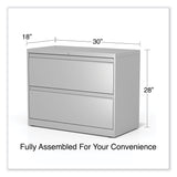 Alera Lateral File, 2 Legal/Letter-Size File Drawers, Light Gray, 36" x 18" x 28" (ALEHLF3629LG) Each