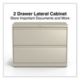 Alera® Lateral File, 2 Legal/Letter-Size File Drawers, Putty, 36" x 18.63" x 28" (ALEHLF3629PY)