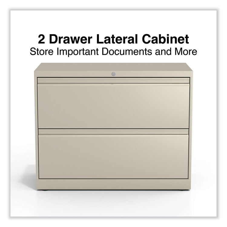 Alera® Lateral File, 2 Legal/Letter-Size File Drawers, Putty, 36" x 18.63" x 28" (ALEHLF3629PY)