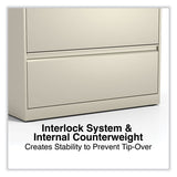 Alera® Lateral File, 2 Legal/Letter-Size File Drawers, Putty, 36" x 18.63" x 28" (ALEHLF3629PY)