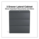 Alera® Lateral File, 3 Legal/Letter/A4/A5-Size File Drawers, Charcoal, 36" x 18.63" x 40.25" (ALEHLF3641CC)