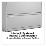 Alera® Lateral File, 3 Legal/Letter/A4/A5-Size File Drawers, Light Gray, 36" x 18.63" x 40.25" (ALEHLF3641LG)