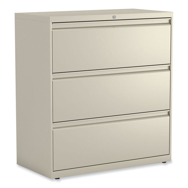 Alera® Lateral File, 3 Legal/Letter/A4/A5-Size File Drawers, Putty, 36" x 18.63" x 40.25" (ALEHLF3641PY)