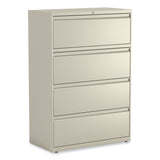 Alera® Lateral File, 4 Legal/Letter-Size File Drawers, Putty, 36" x 18.63" x 52.5" (ALEHLF3654PY)