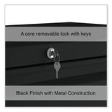 Alera® Lateral File, 5 Legal/Letter/A4/A5-Size File Drawers, Black, 36" x 18.63" x 67.63" (ALEHLF3667BL) Each