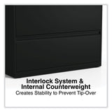 Alera® Lateral File, 5 Legal/Letter/A4/A5-Size File Drawers, Black, 36" x 18.63" x 67.63" (ALEHLF3667BL) Each