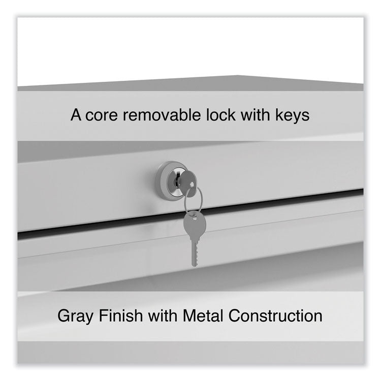Alera® Lateral File, 5 Legal/Letter/A4/A5-Size File Drawers, Light Gray, 36" x 18.63" x 67.63" (ALEHLF3667LG) Each