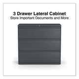 Alera® Lateral File, 3 Legal/Letter/A4/A5-Size File Drawers, Charcoal, 42" x 18.63" x 40.25" (ALEHLF4241CC)