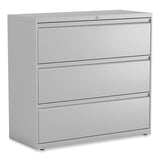 Alera® Lateral File, 3 Legal/Letter/A4/A5-Size File Drawers, Light Gray, 42" x 18.63" x 40.25" (ALEHLF4241LG) Each