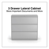 Alera® Lateral File, 3 Legal/Letter/A4/A5-Size File Drawers, Light Gray, 42" x 18.63" x 40.25" (ALEHLF4241LG) Each