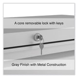 Alera® Lateral File, 4 Legal/Letter-Size File Drawers, Light Gray, 42" x 18.63" x 52.5" (ALEHLF4254LG) Each