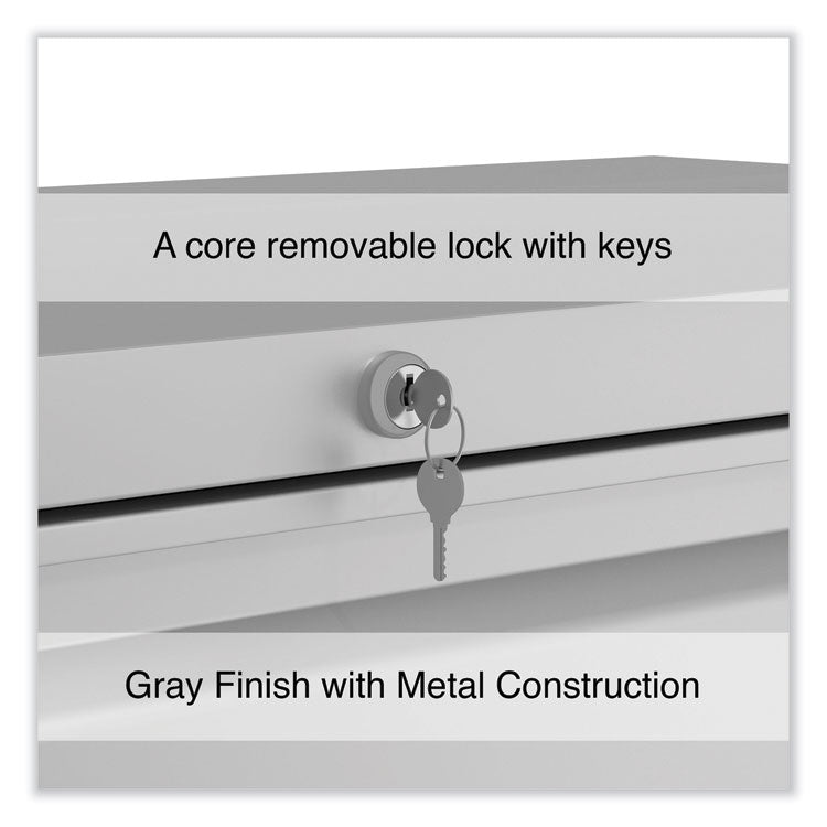 Alera® Lateral File, 4 Legal/Letter-Size File Drawers, Light Gray, 42" x 18.63" x 52.5" (ALEHLF4254LG) Each