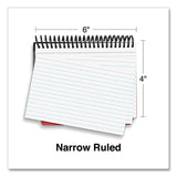 Universal® Spiral Bound Index Cards, Ruled, 4 x 6, White, 120/Pack (UNV47302)