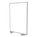 Ghent Floor Partition with Aluminum Frame, 48.06 x 2.04 x 53.86, White, Ships in 7-10 Business Days (GHEMP544820) Each