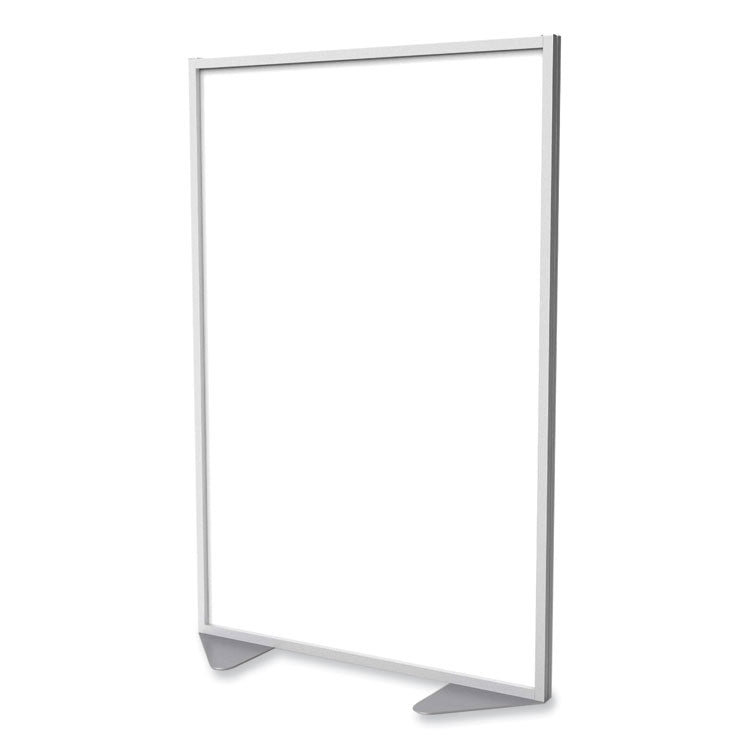 Ghent Floor Partition with Aluminum Frame, 48.06 x 2.04 x 53.86, White, Ships in 7-10 Business Days (GHEMP544820) Each