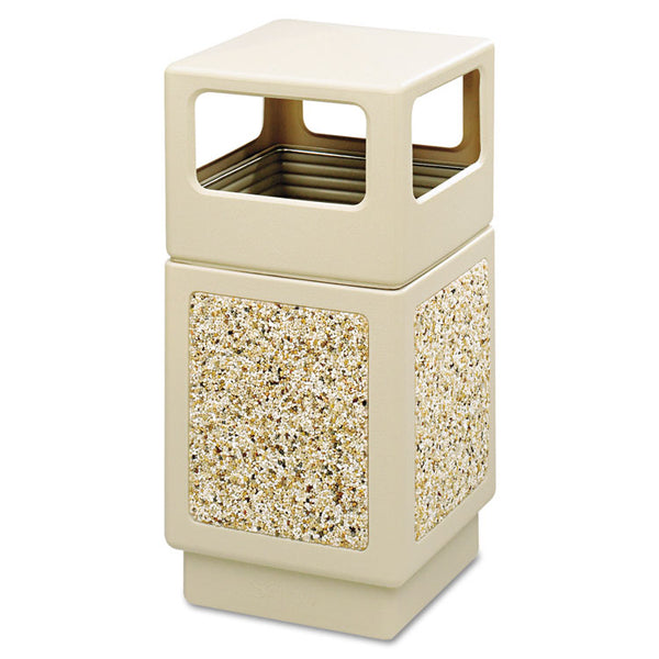 Safco® Canmeleon Aggregate Panel Receptacles, Side-Open, 38 gal, Polyethylene, Tan, Ships in 1-3 Business Days (SAF9472TN)